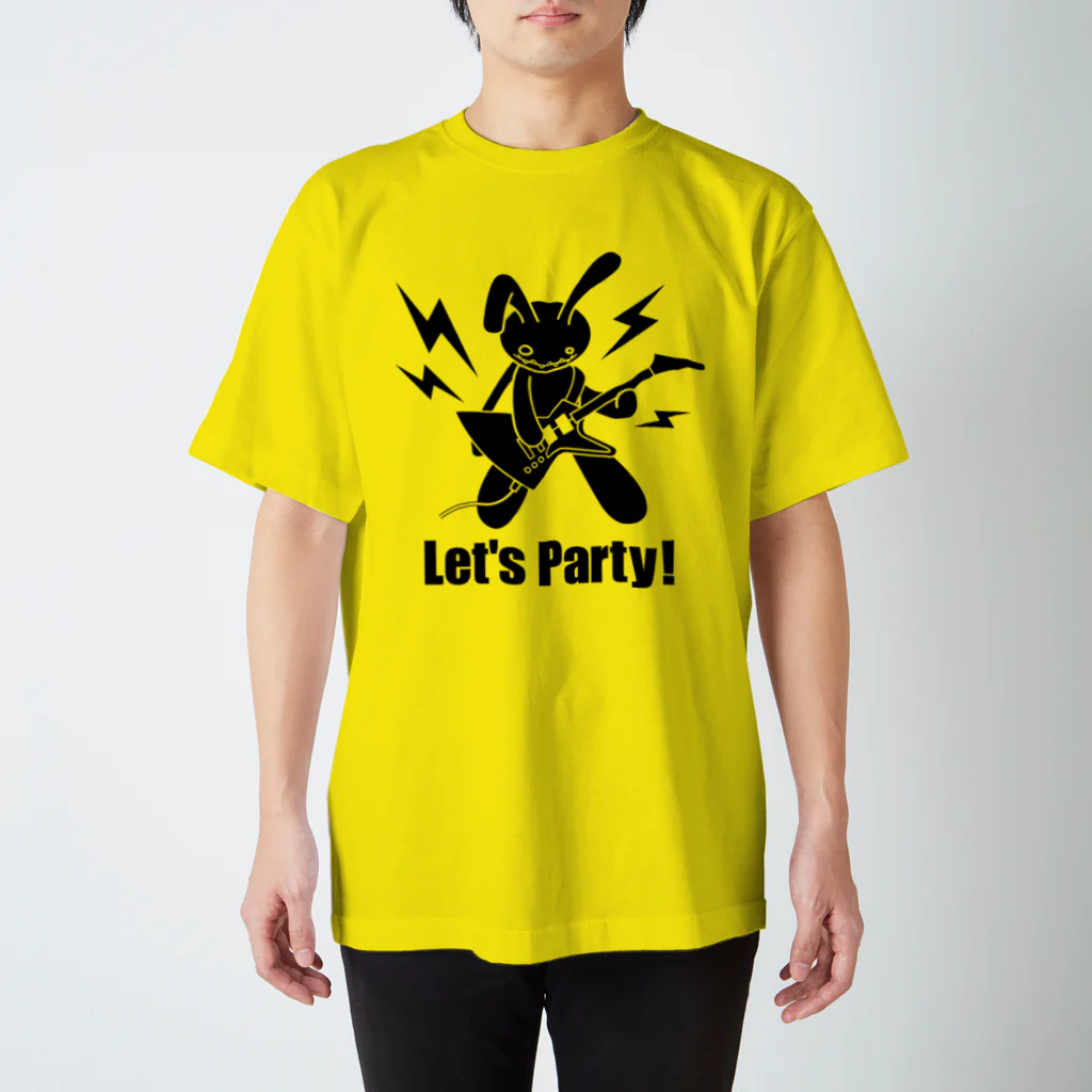 前田創作工房の Let's party! （ブラックプリント） スタンダードTシャツ