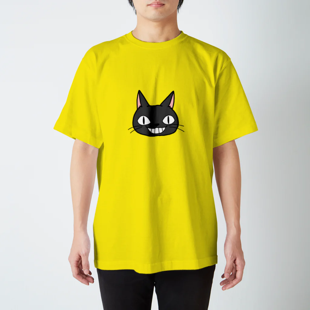 シシシFRIENDSのシシシくろねこ　Face スタンダードTシャツ