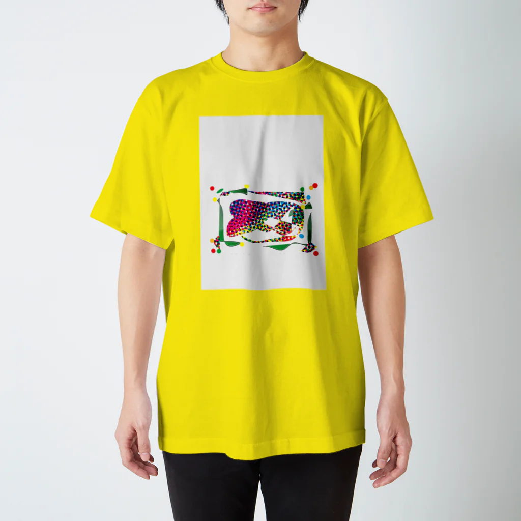 sousakuyaの楽しいカラフルなドッド柄 スタンダードTシャツ