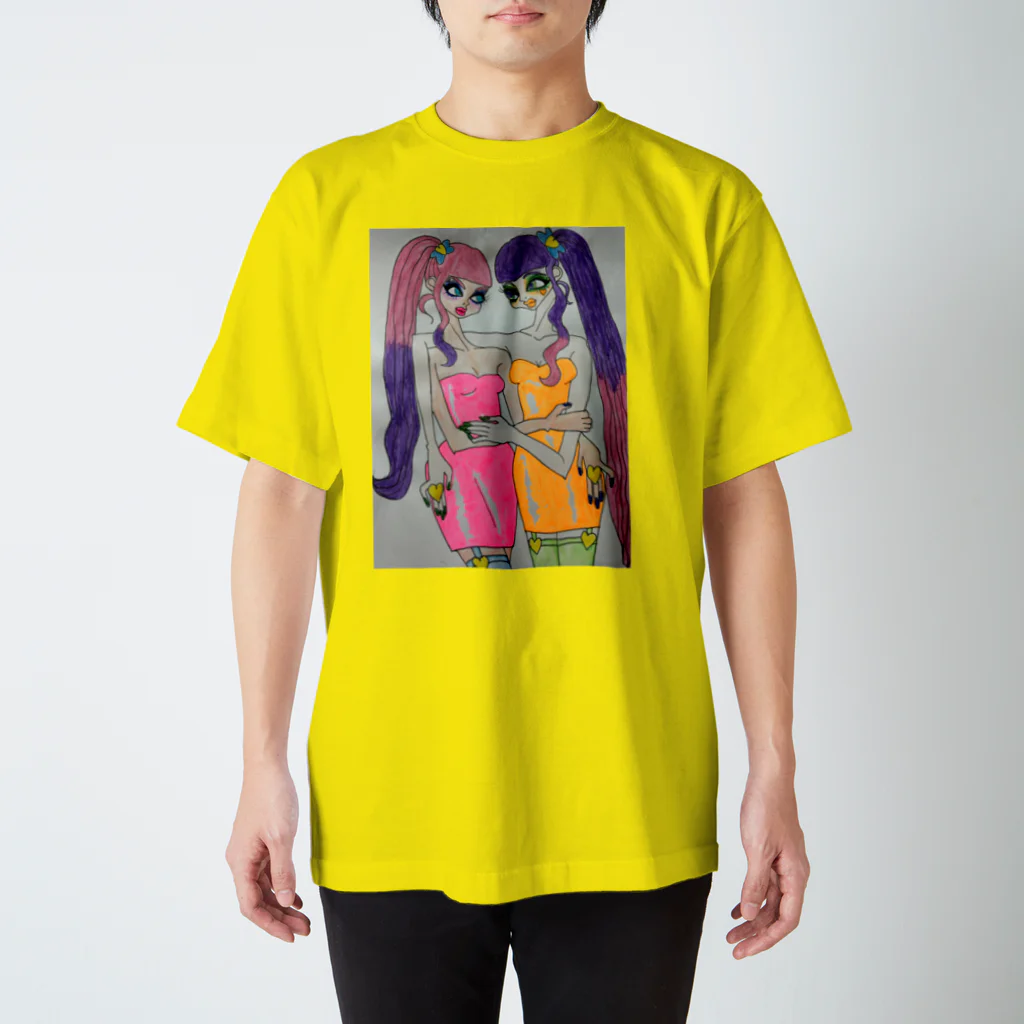 chanchanz handmade with LOVEのneon dressed girls スタンダードTシャツ