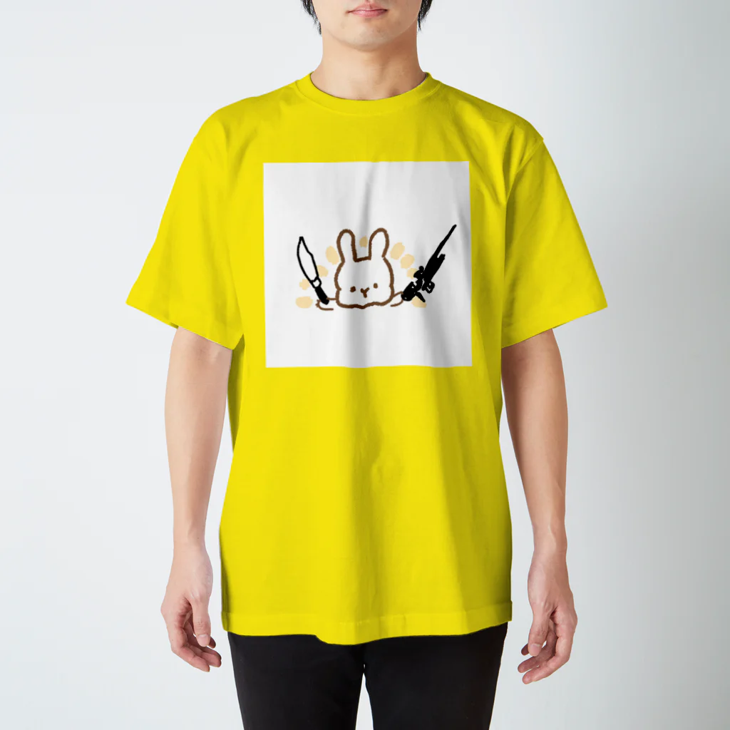 まじめな新人ウサちゃんのやや物騒なウサちゃん スタンダードTシャツ