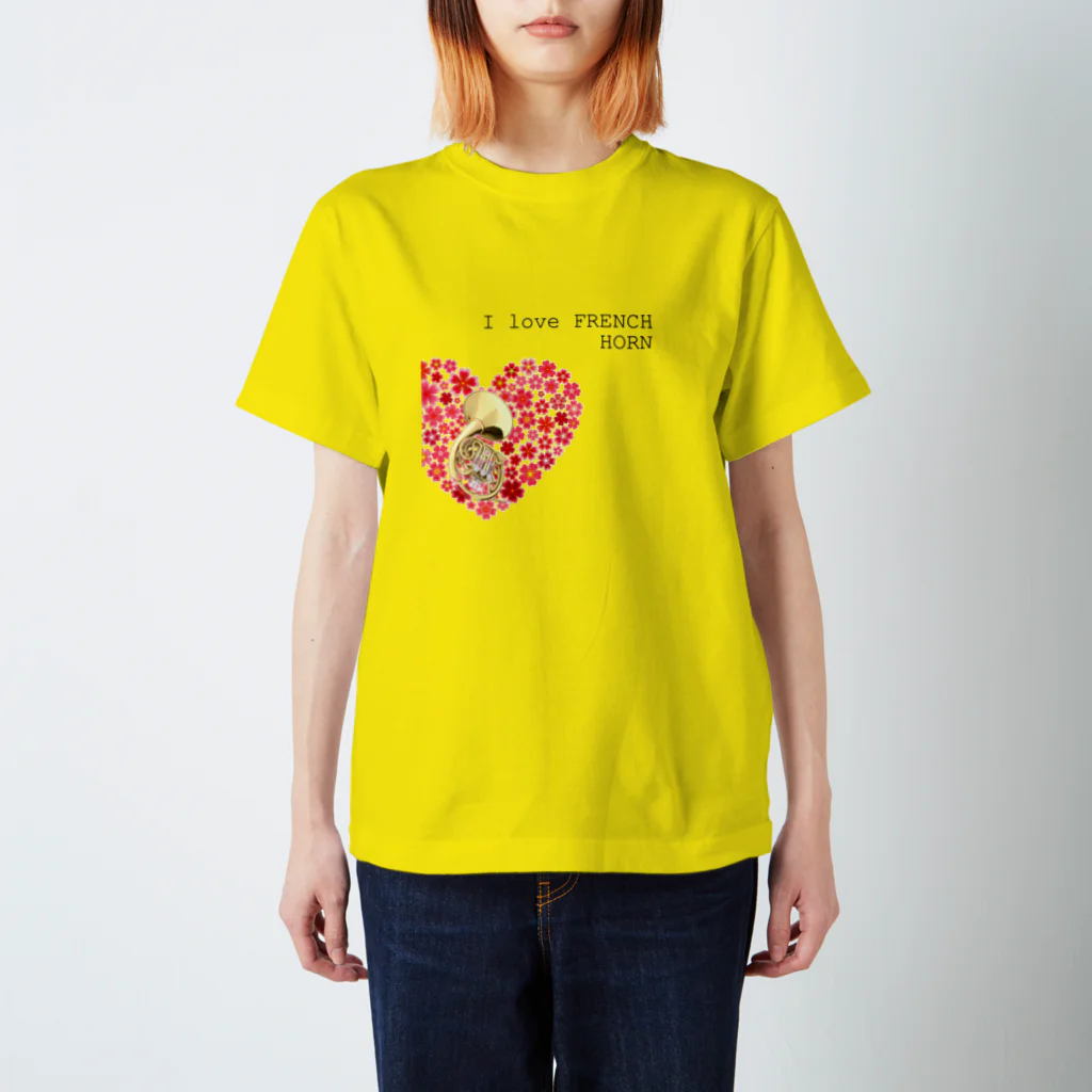 Momo SakuraのI love FRENCH HORN　フレンチホルンTシャツ スタンダードTシャツ