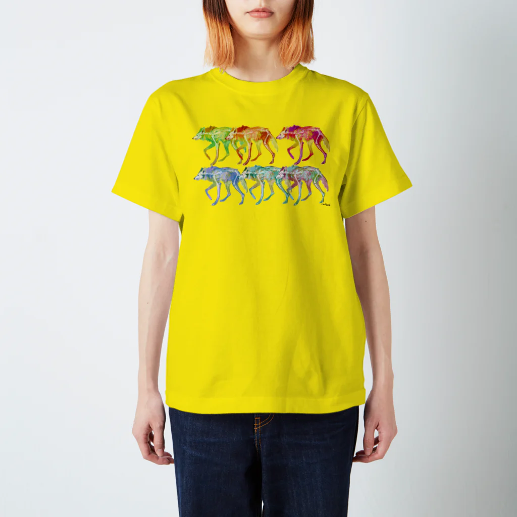 どうぶつのホネ、ときどきキョウリュウ。の６ひきのタテガミオオカミ Regular Fit T-Shirt