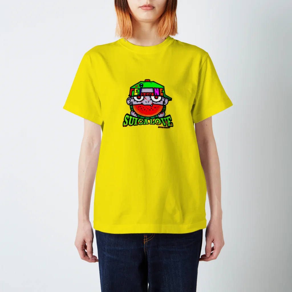 TAKAPINCHーTSHIRTS SHOPーのSUICA LOVE Regular Fit T-Shirt