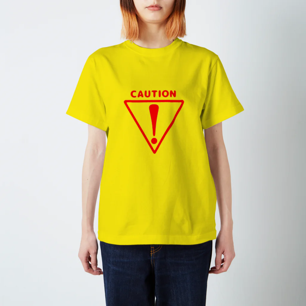 四色アペンド＋のCAUTION スタンダードTシャツ