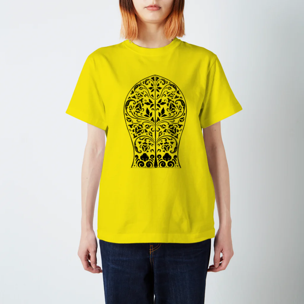 Toko Nataraja Baliのカヨナン　カラー背面、モノクロ前面 スタンダードTシャツ