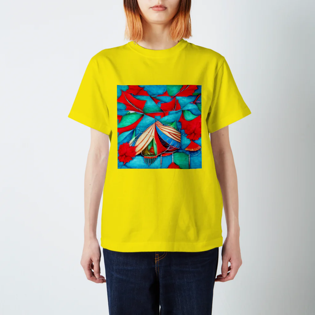 nu_nu_collectionのバイカル湖の落ち葉 スタンダードTシャツ