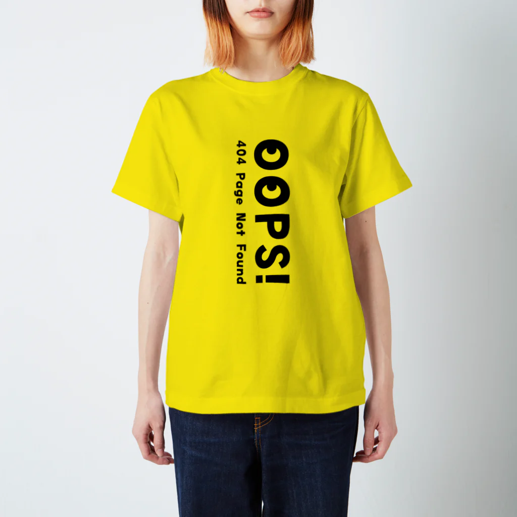 QROOVYのエラーコード Oops! 404 page not found  01 スタンダードTシャツ