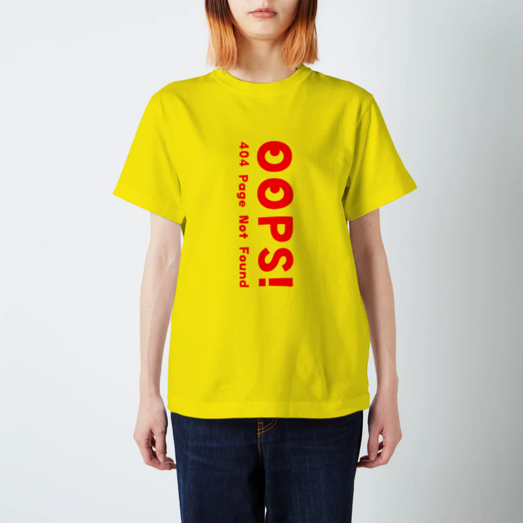 QROOVYのエラーコード Oops! 404 page not found 02 スタンダードTシャツ