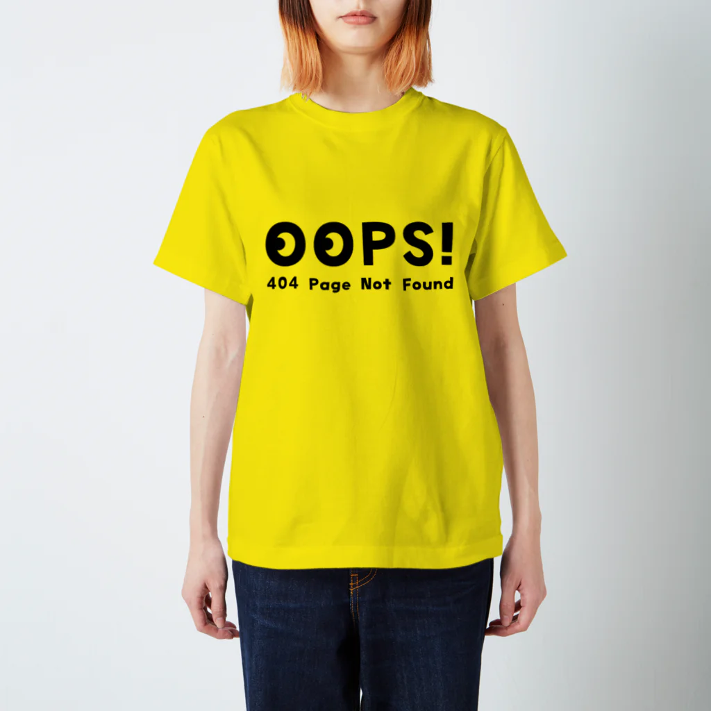 QROOVYのエラーコード Oops! 404 page not found  04 スタンダードTシャツ