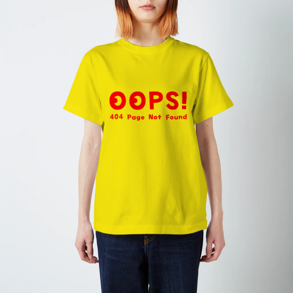 QROOVYのエラーコード Oops! 404 page not found  05 スタンダードTシャツ