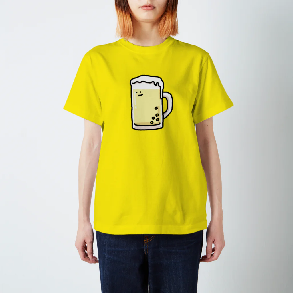 いそがしくてもメシのビールさんとえだまめさん スタンダードTシャツ