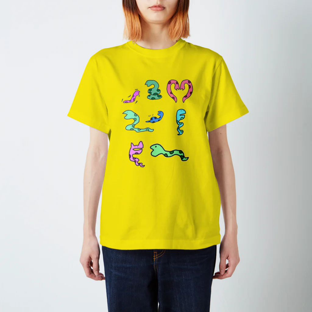 bush de Noel グッズ通販のカラフルヘビくん2 スタンダードTシャツ