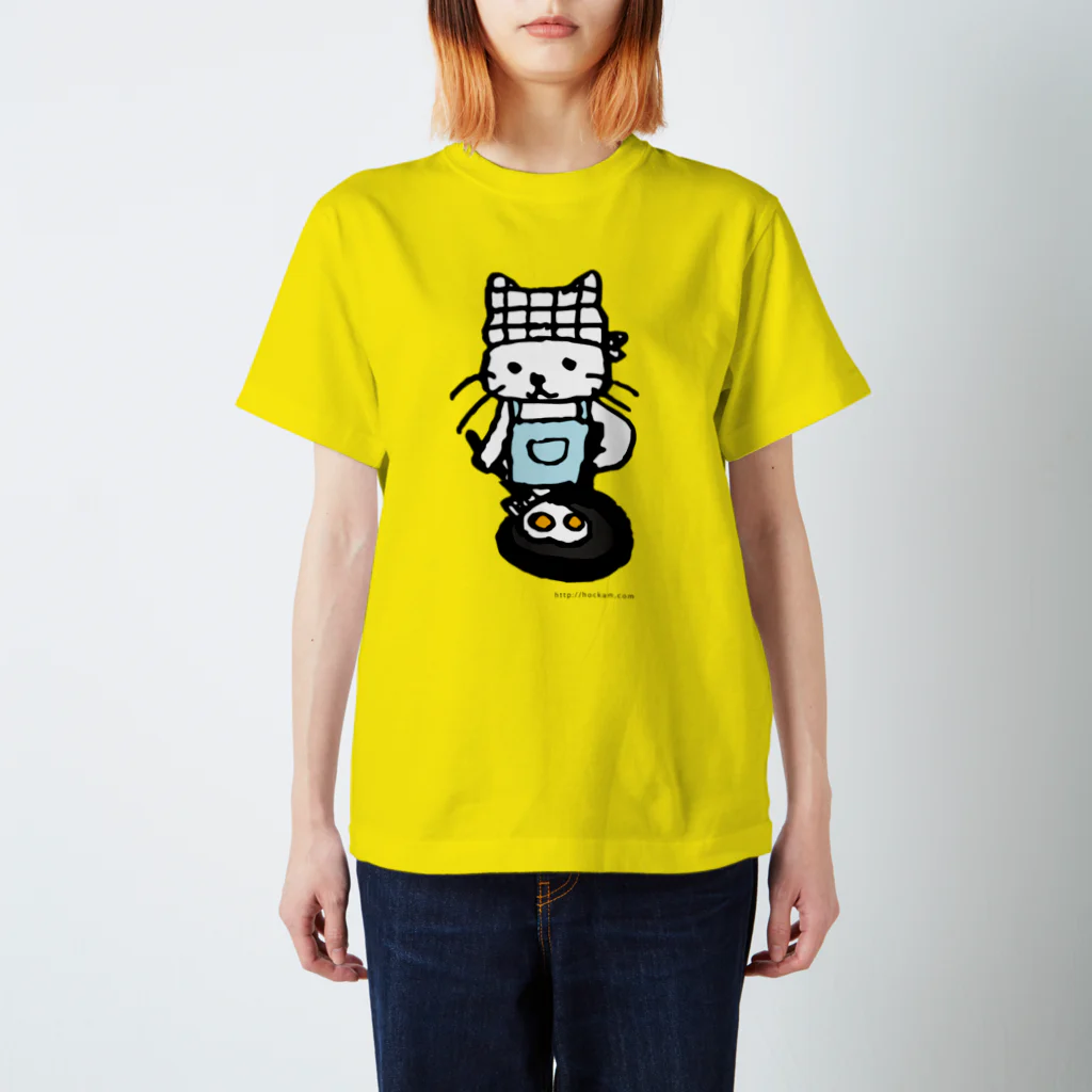 ほっかむねこ屋（アトリエほっかむ）のめだまやきやくねこ Regular Fit T-Shirt