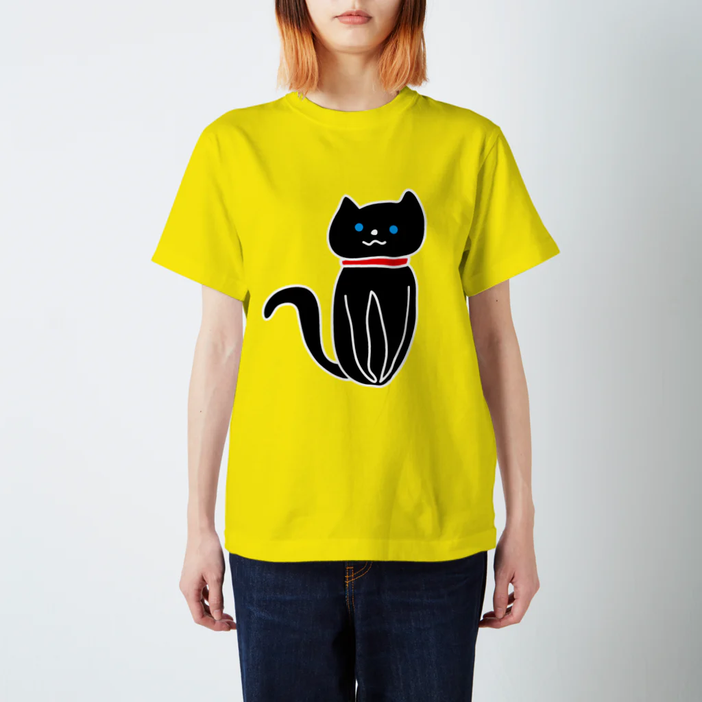 Asagao Koubou~こども達の美術館~の黒ねこ スタンダードTシャツ