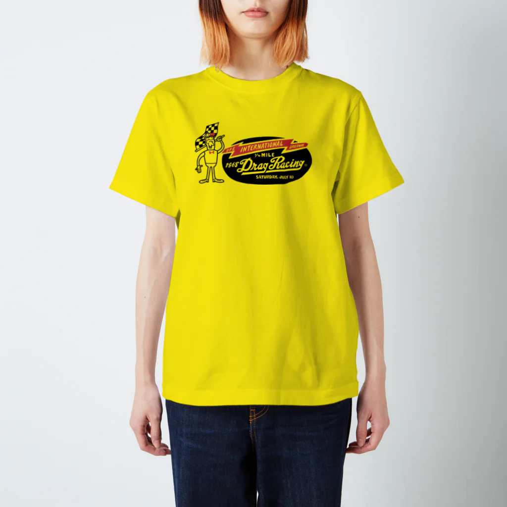Design For Everydayのドラッグ•レース☆1/4マイル☆アメリカンレトロ　両面 スタンダードTシャツ