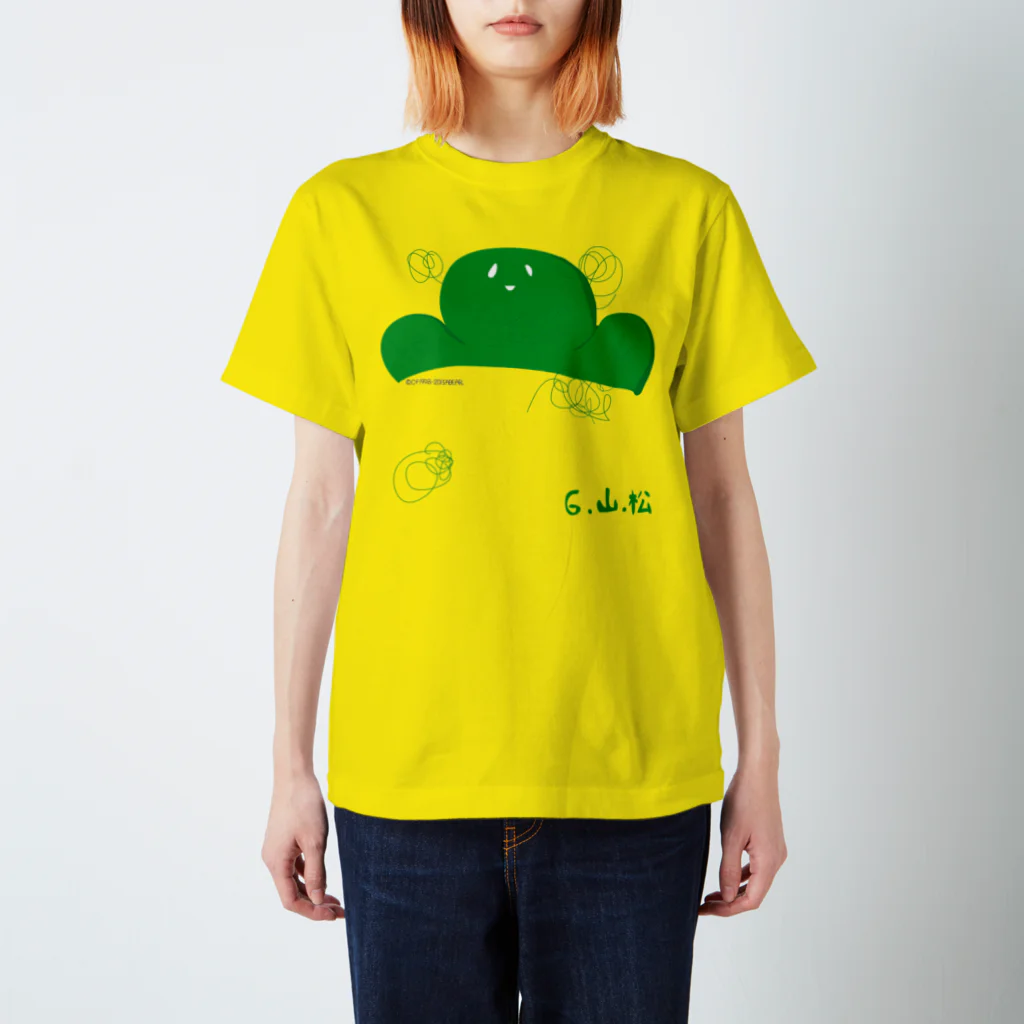 キャラファク・世界一売れていないざつゆるキャラデザイナーの松が６つ スタンダードTシャツ