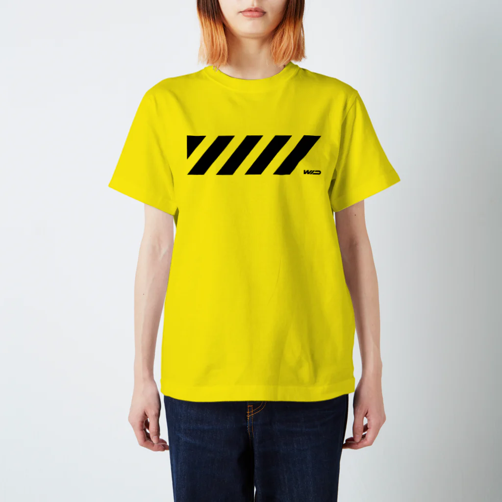 WID（糸瀬 法隆）の警戒柄（WIDロゴ入り） スタンダードTシャツ