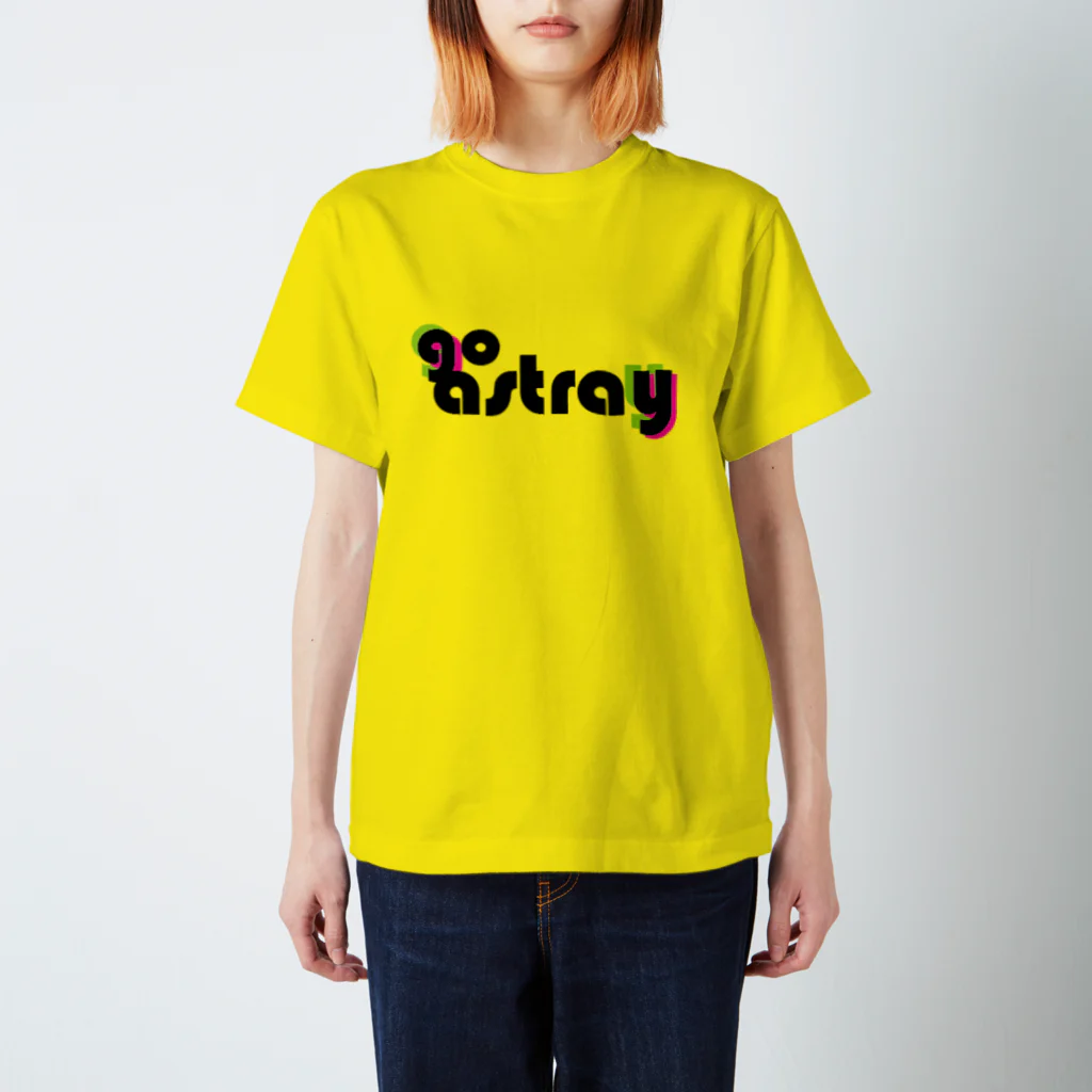 go astrayのgo astray ずれたロゴ 淡色ベース用 スタンダードTシャツ