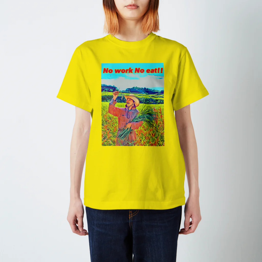 Youki KudohのNo work No eat Regular Fit T-Shirt