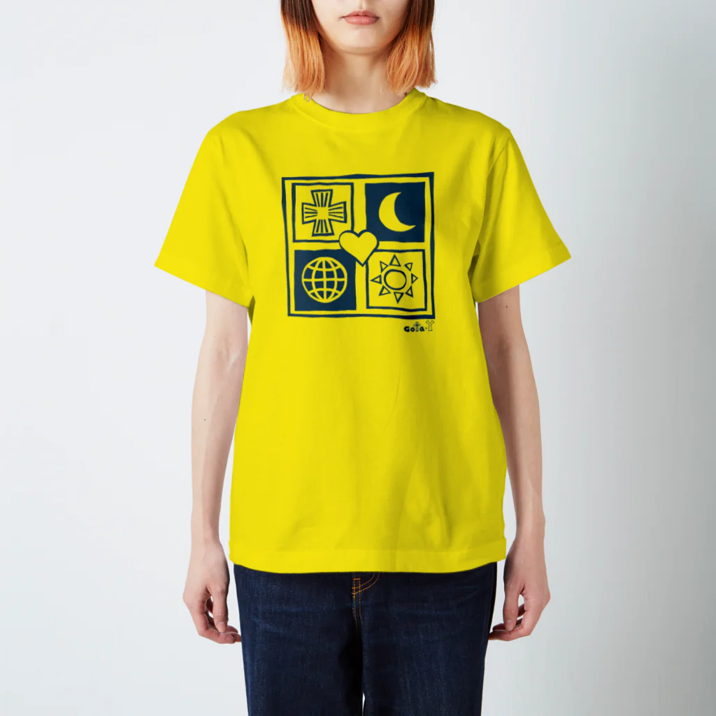 ゴータ・ワイのユニバース 　プリント色 ブルー Regular Fit T-Shirt