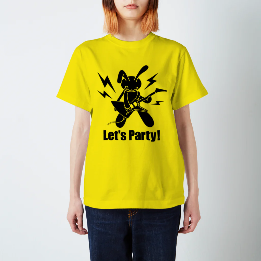 前田創作工房の Let's party! （ブラックプリント） Regular Fit T-Shirt
