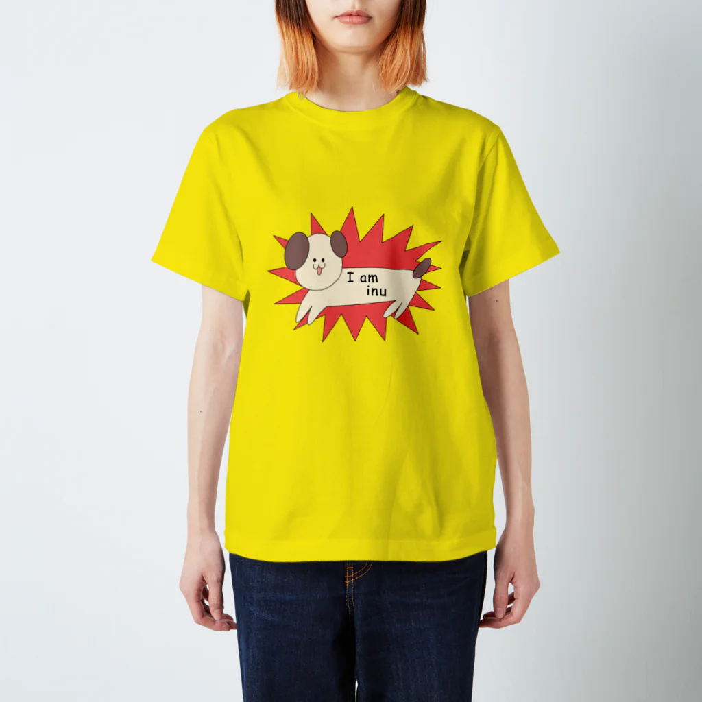 もしビジ　Tシャツ販売所！のI am inu！わんわん Regular Fit T-Shirt