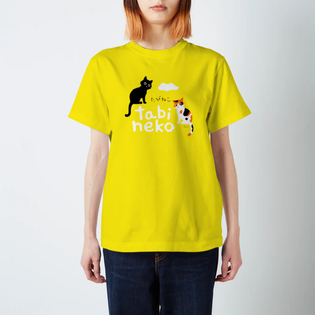 たびねこグッズSHOPのたびねこ- ロゴマーク スタンダードTシャツ