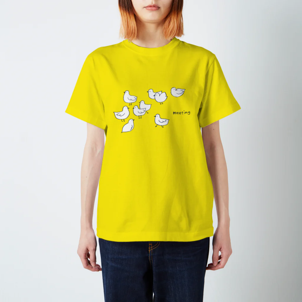 ぬんぬんの部屋の白い鳥ミーティング スタンダードTシャツ