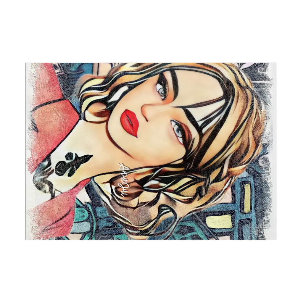 【ホラー専門店】ジルショップのアメリカン女性 Stickable Poster :horizontal position