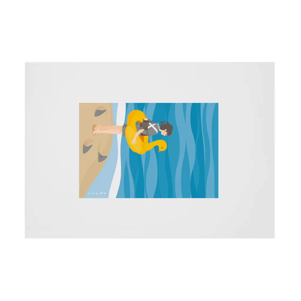 さかたようこ / サメ画家のさめ子さん、海へ Stickable Poster :horizontal position