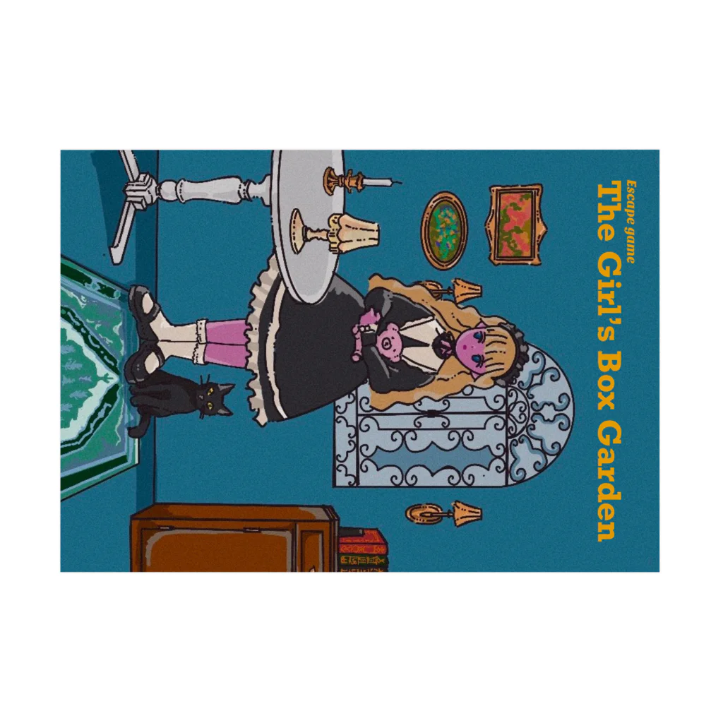 文のレトロな女の子 Stickable Poster :horizontal position