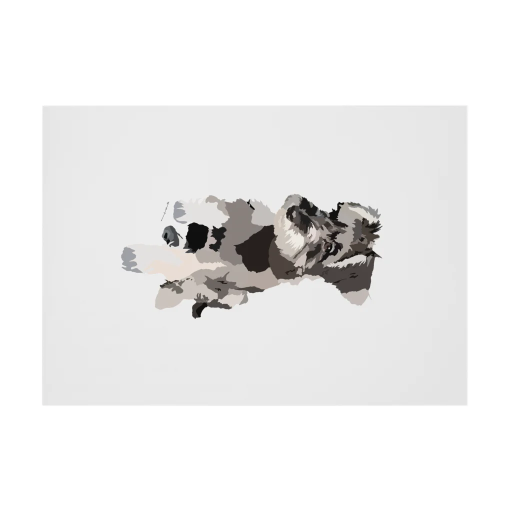 犬のイラスト屋さん　dog_illustのうるくん Stickable Poster :horizontal position