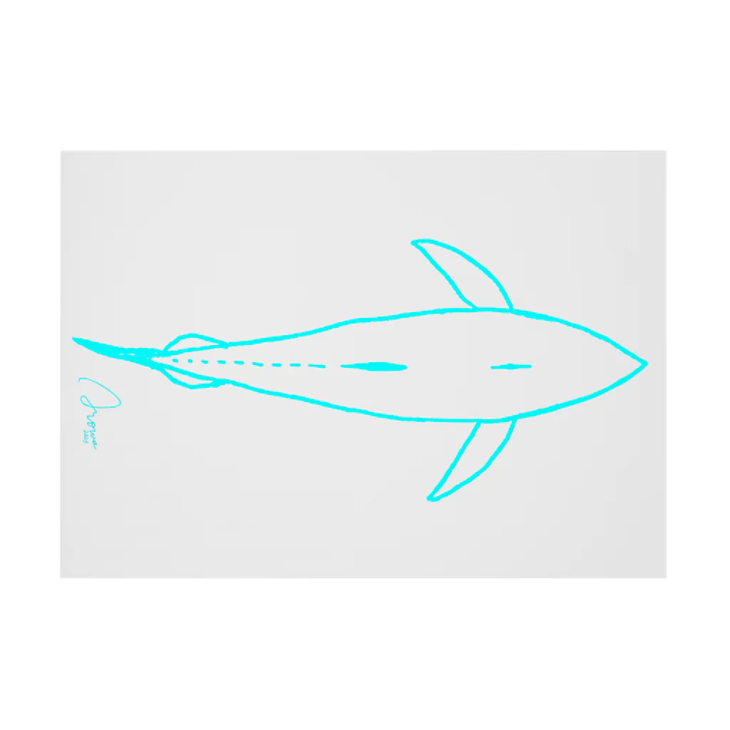 ArowaのArowa2023Tuna series back black Stickable Poster :horizontal position