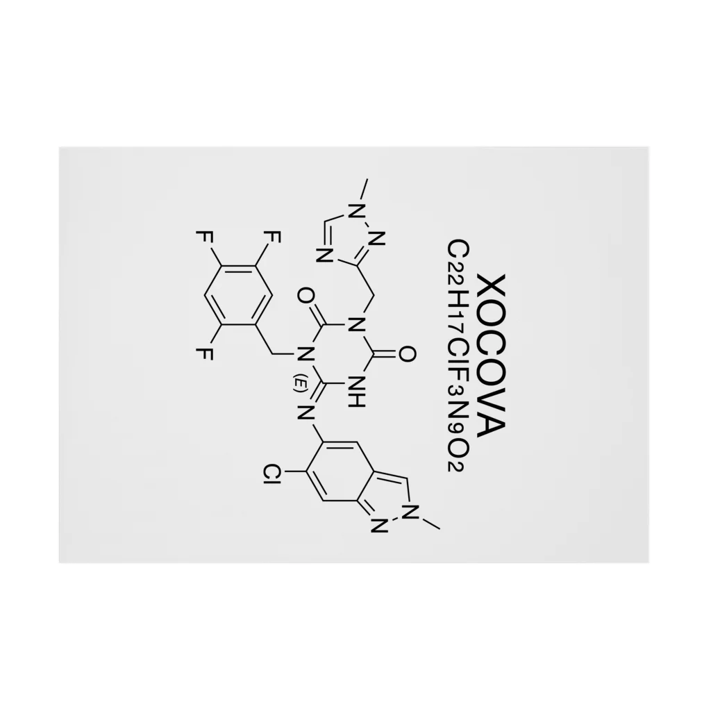 DRIPPEDのXOCOVA C22H17ClF3N9O2-ゾコーバ-(Ensitrelvir-エンシトレルビル-) 吸着ポスターの横向き