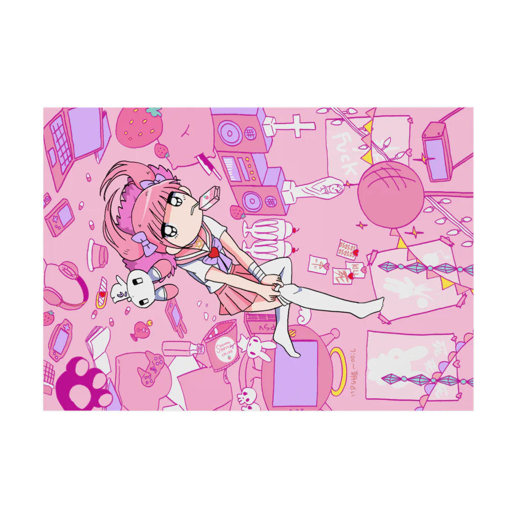 💗江崎びす子officialスズリ💗の私の部屋 Stickable Poster :horizontal position