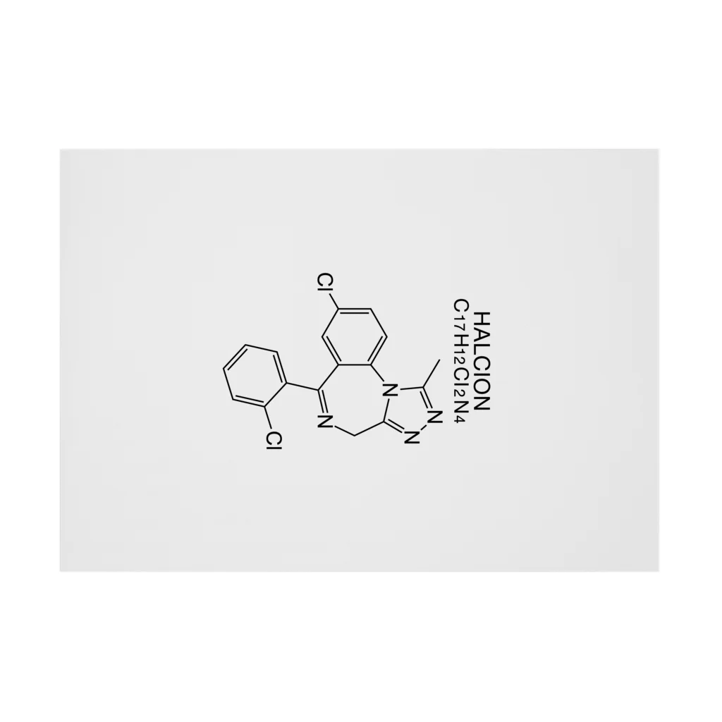 DRIPPEDのHALCION C17H12Cl2N4-ハルシオン-(Triazolam-トリアゾラム-) Stickable Poster :horizontal position