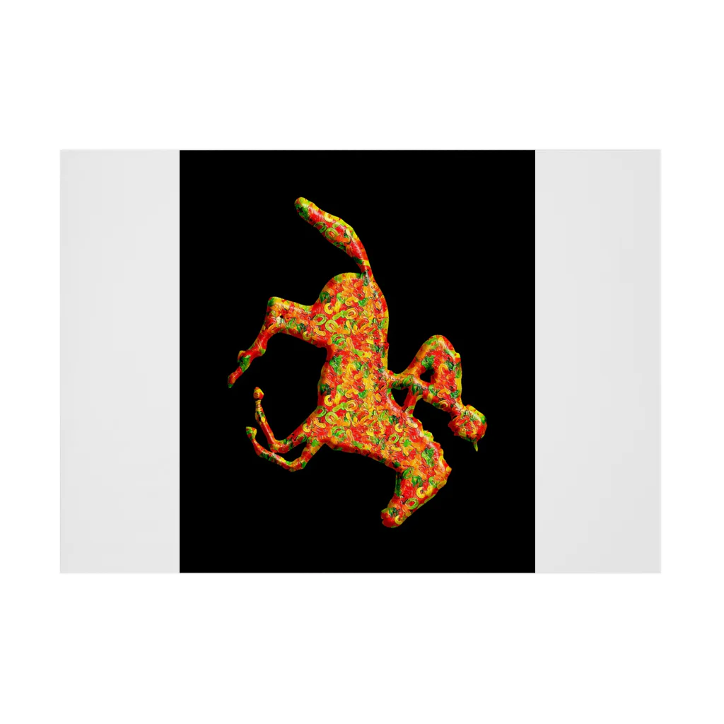 mumusの馬　colorful Stickable Poster :horizontal position