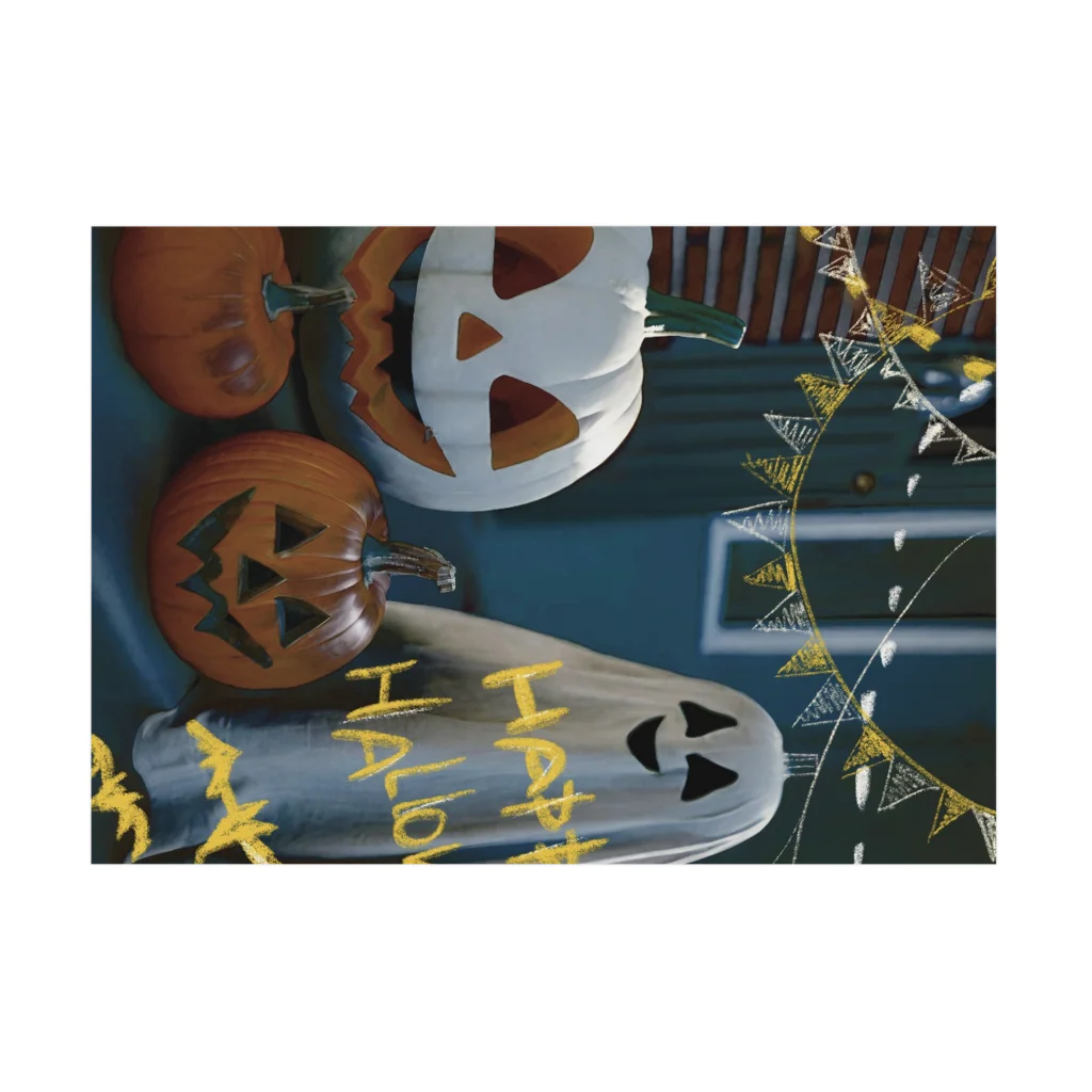 いらすとグッズのハッピーハロウィン Stickable Poster :horizontal position