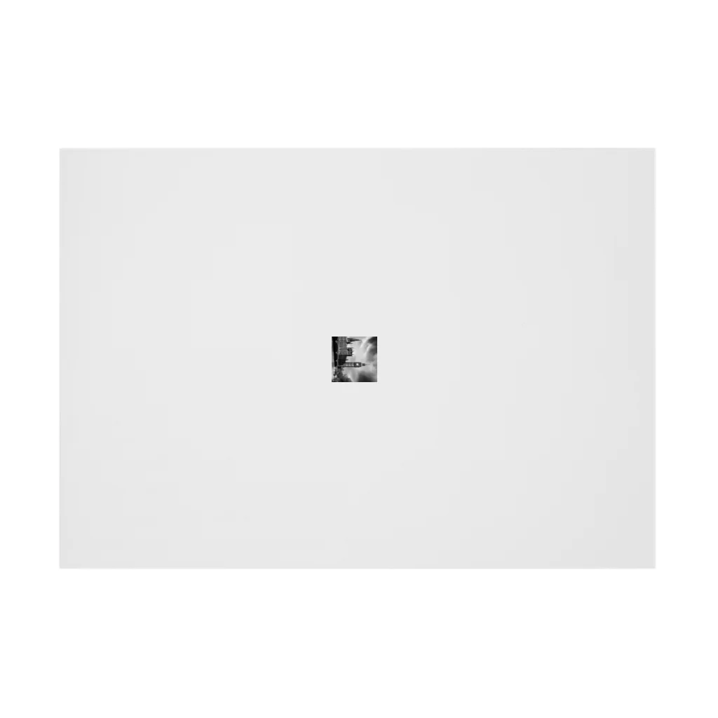 NYNANTのモノクロ　世界遺産　ウェストミンスター宮殿　ビッグベン Stickable Poster :horizontal position