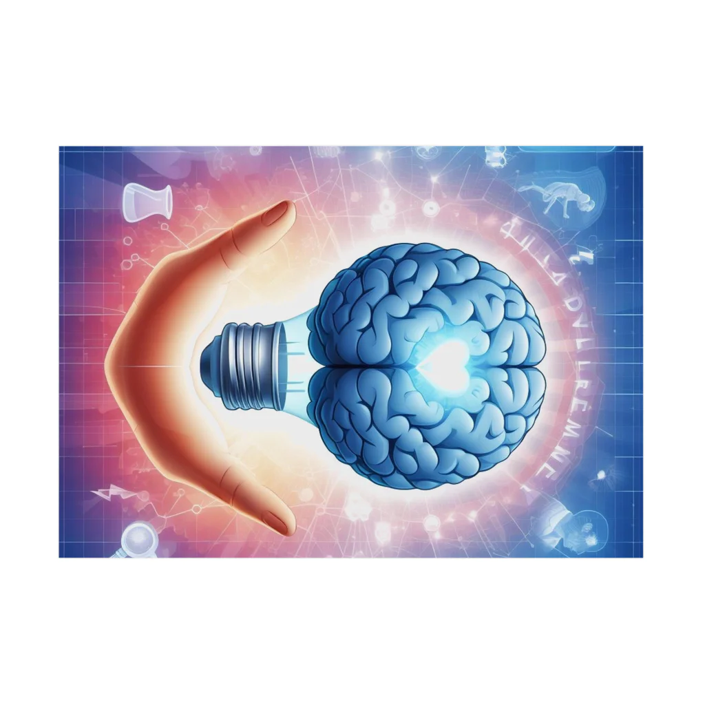 脳力療法研究所【TEAM 脳RK】の脳と愛のアート 吸着ポスターの横向き
