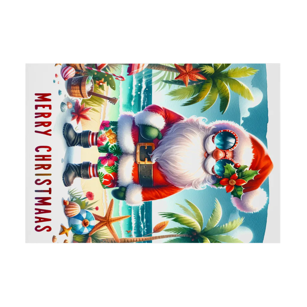 TACHYONJAPANのMerry Christmasシリーズ　サンタのサマークリスマス」 Stickable Poster :horizontal position