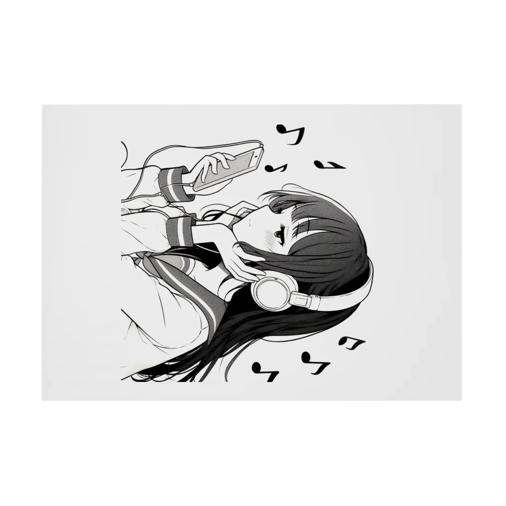 kibou0304の音楽を聴く女の子 Stickable Poster :horizontal position