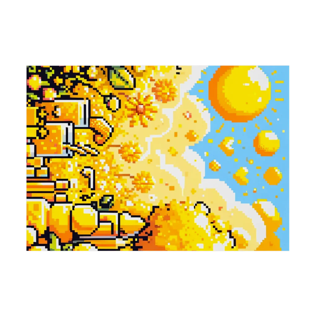 PiXΣLのvibrant yellow / type.1 Stickable Poster :horizontal position