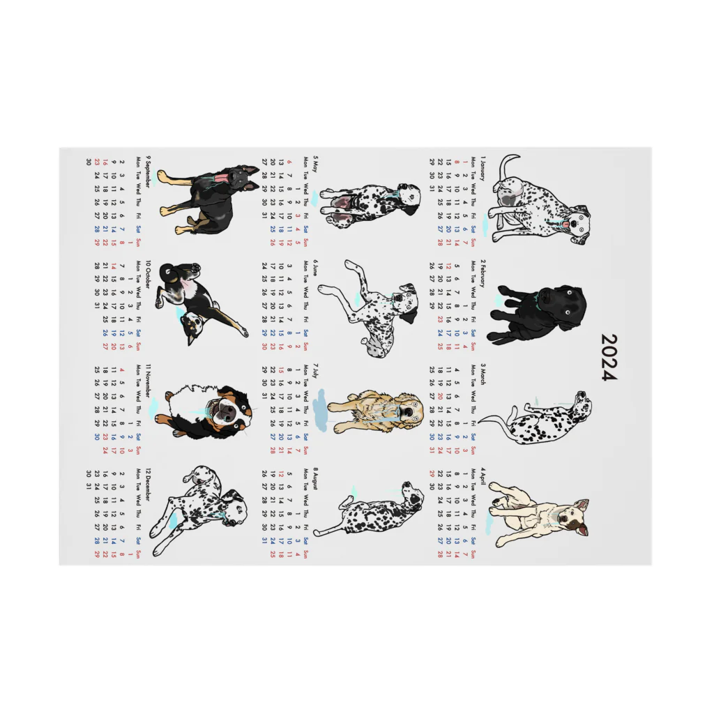 lily_dalmatianのカレンダー企画2024 VOL2 吸着ポスターの横向き