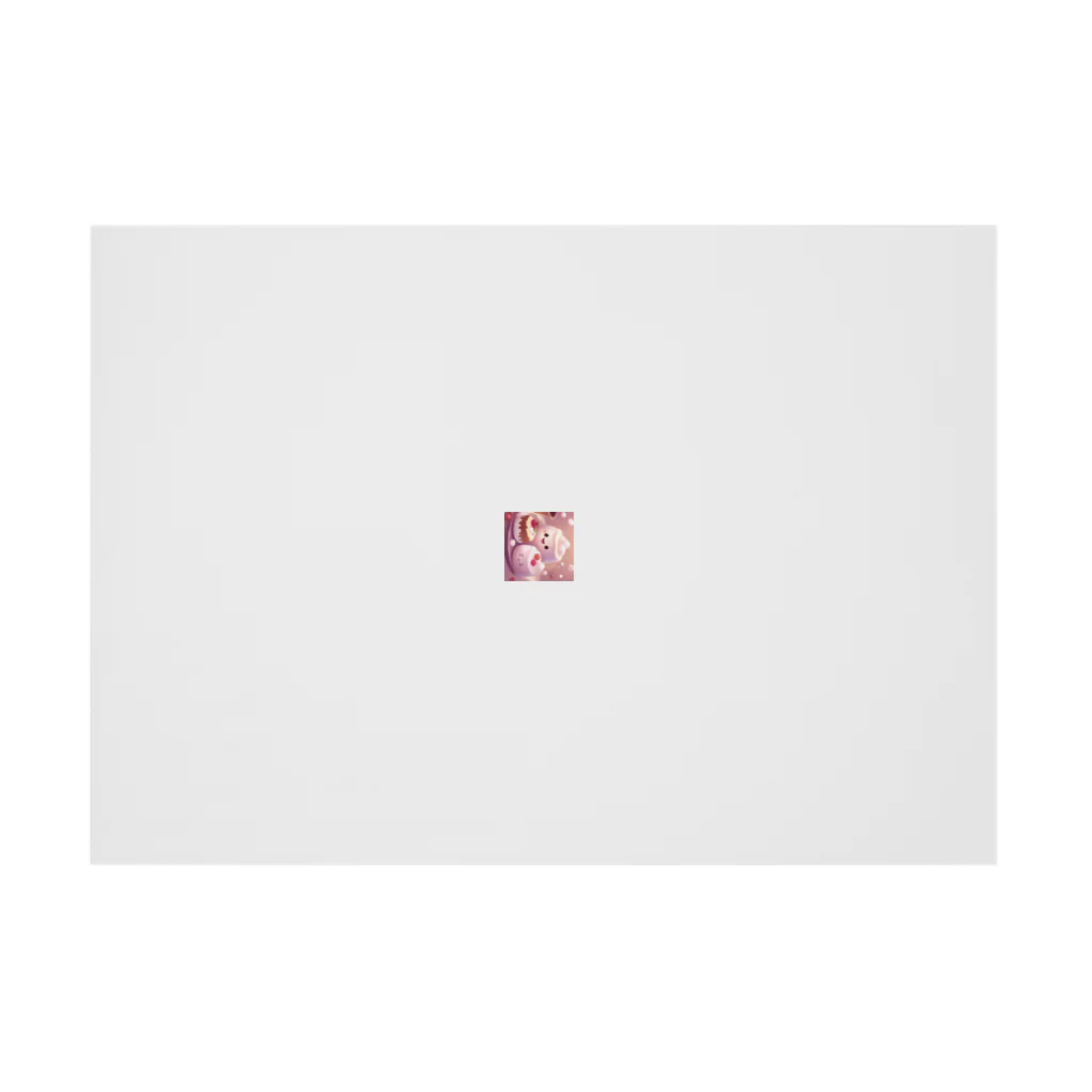 amxafukのふわふわマシュマロかわいいプリン Stickable Poster :horizontal position