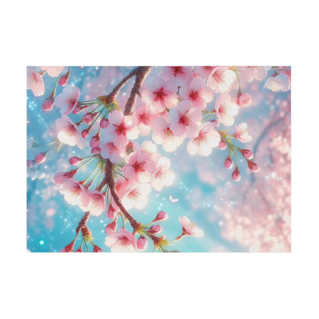 終わらない夢に🌈の美しい桜🌸✨ 吸着ポスターの横向き