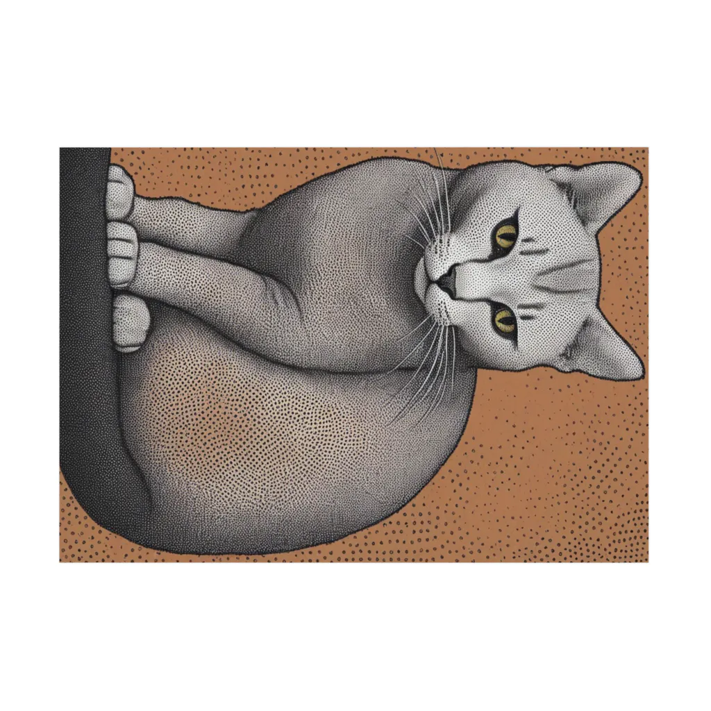F2 Cat Design Shopのhairless cat 001 Stickable Poster :horizontal position