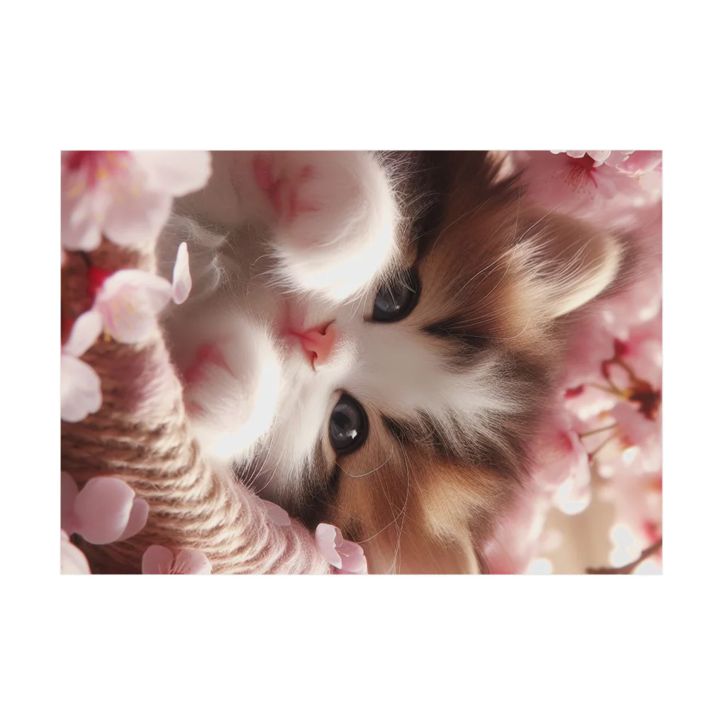 Chimetimeの桜と子猫 Stickable Poster :horizontal position