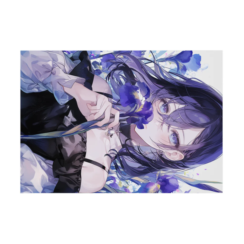 AQUAMETAVERSEの花菖蒲の優美な香り　BLUE PLUM  691 Stickable Poster :horizontal position